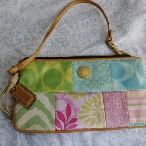 Coach Multicolor Patchwork Wristlet